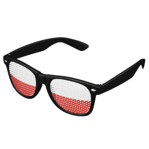 Lunettes De Fête Retro Drapeau polonais