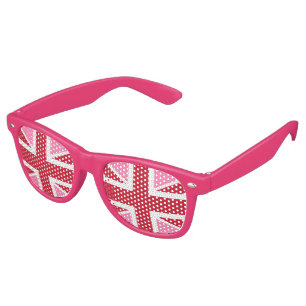 Lunettes De Fête Retro Drapeau rose du Royaume-Uni
