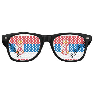 Lunettes De Fête Retro Drapeau serbe