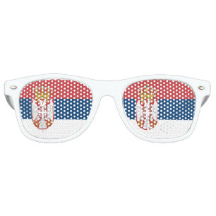 Lunettes De Fête Retro Drapeau Serbie