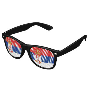Lunettes De Fête Retro Drapeau Serbie