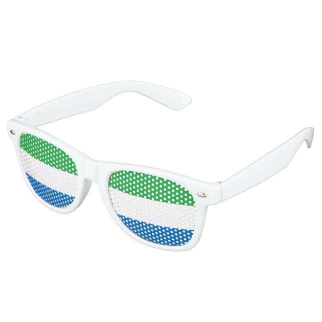 Lunettes De Fête Retro Drapeau Sierra Leone (Angulaire)