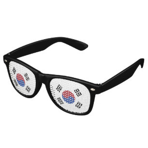 Lunettes De Fête Retro drapeau sud-coréen