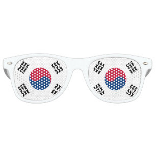 Lunettes De Fête Retro drapeau sud-coréen