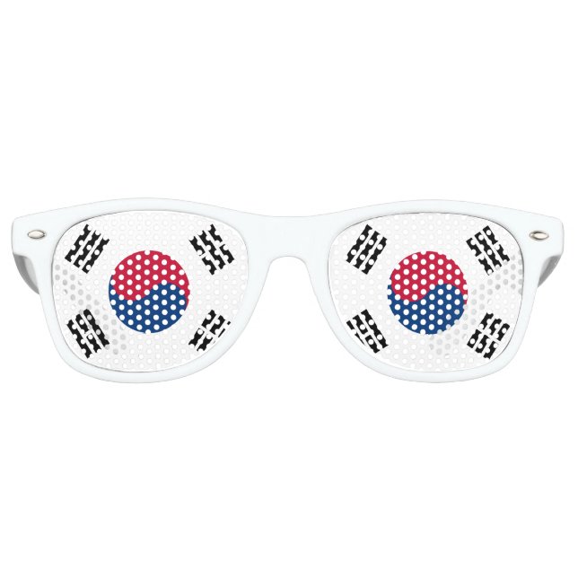 Lunettes De Fête Retro drapeau sud-coréen (Devant)