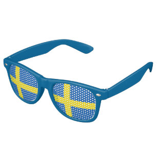 Lunettes De Fête Retro Drapeau suédois