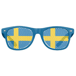 Lunettes De Fête Retro Drapeau suédois