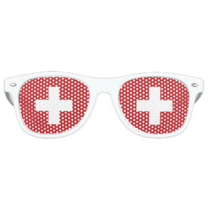 Lunettes De Fête Retro Drapeau Suisse