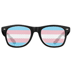 Lunettes De Fête Retro Drapeau trans