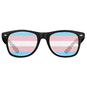 Lunettes De Fête Retro Drapeau transgenre