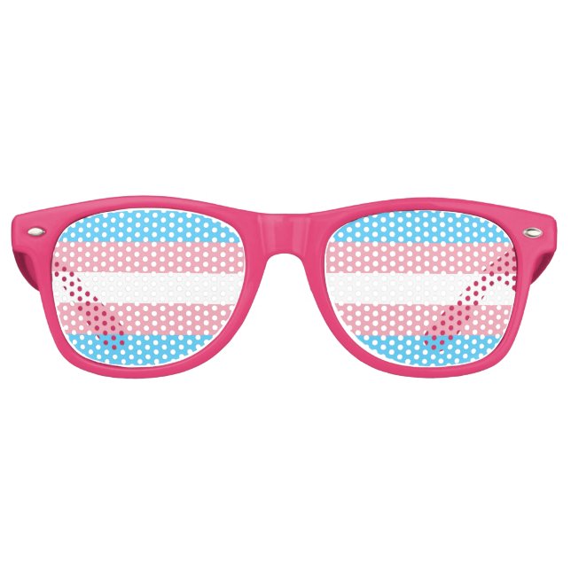 Lunettes De Fête Retro Drapeau transgenre Gay pride LGBT (Devant)