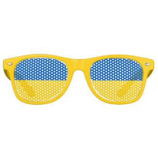 Lunettes De Fête Retro Drapeau Ukraine