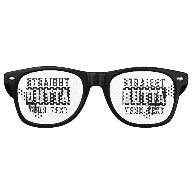 Lunettes De Fête Retro Drôle 'Juste En Dehors De Votre Texte' (Devant)
