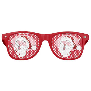 Lunettes De Fête Retro Drôle Père Noël teintes de fête