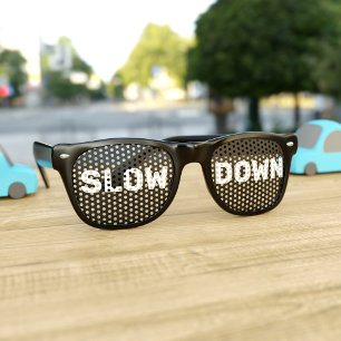 Lunettes De Fête Retro Drôle ralentir la conduite Retro lunettes de solei