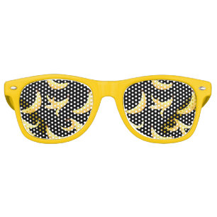 Lunettes De Fête Retro Drôles de faveurs de fête à la banane rétro avec j