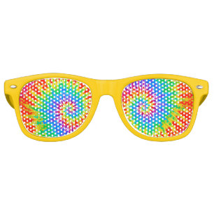 Lunettes De Fête Retro Dye de jonction super spirale arc-en-ciel
