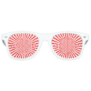 Lunettes De Fête Retro éclatement rouge