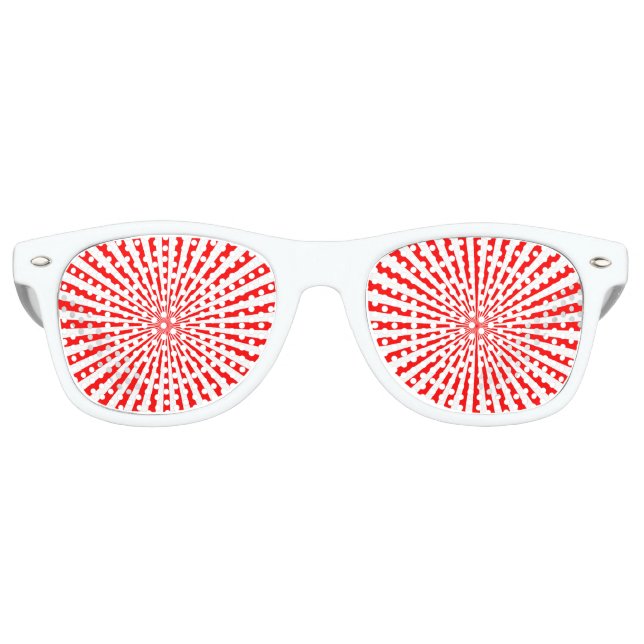 Lunettes De Fête Retro éclatement rouge (Devant)