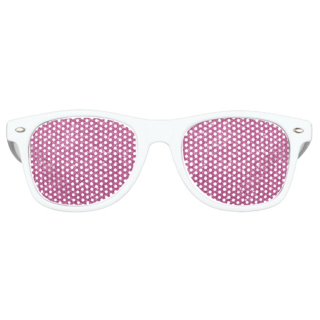 Lunettes De Fête Retro Éclats de Parties scintillant rose chaud (Devant)