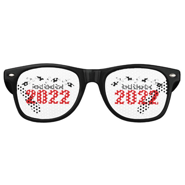 Lunettes De Fête Retro École Dentaire Grad 2022 Casquettes Et Diplômes (R (Devant)