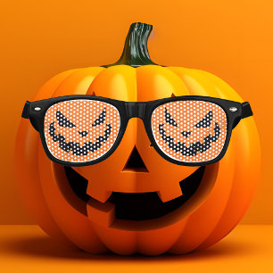 Lunettes De Fête Retro Éffrayant Jack-o'-lantern Halloween