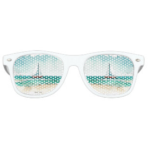 Lunettes De Fête Retro Elégant minimaliste nautique bateau croisière mari