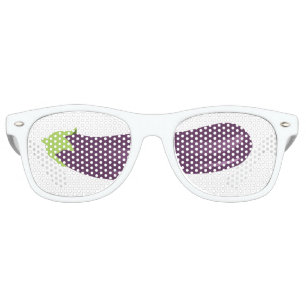 Lunettes De Fête Retro Emoji d'aubergine
