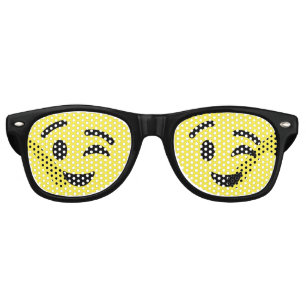 Lunettes De Fête Retro Emoji du visage du lavabo