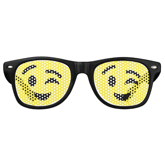 Lunettes De Fête Retro Emoji du visage du lavabo (Devant)