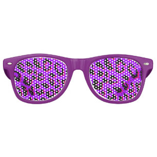 Lunettes De Fête Retro Empreinte de léopard violet