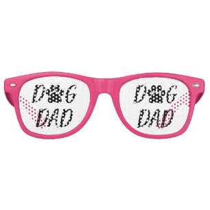 Lunettes De Fête Retro Empreinte de patte de chien papa
