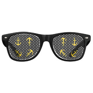 Lunettes De Fête Retro Ensemble d'Ancres en bateau doré