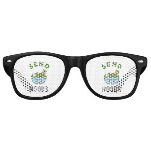 Lunettes De Fête Retro Envoyer Noods Funny Pun Kawaii Ramen nouilles
