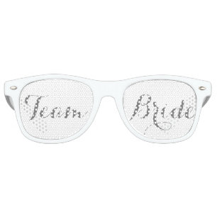 Lunettes De Fête Retro Épouse blanche