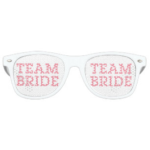 Lunettes De Fête Retro Équipe Bride Rose