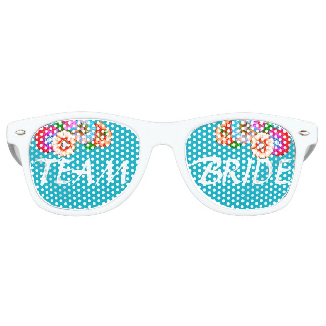 Lunettes De Fête Retro Equipe de mariées de fête Shades! Bridesmaid & Bac (Devant)