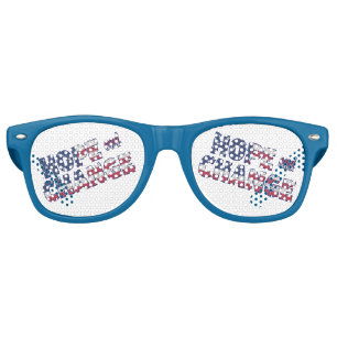 Lunettes De Fête Retro Espoir patriotique et changement