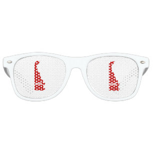 LUNETTES DE FÊTE RETRO ÉTAT DE ROUGE DU DELAWARE