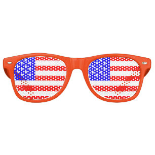 Lunettes De Fête Retro États-Unis Stars and Stripes