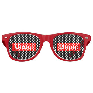 Lunettes De Fête Retro Étiquette Unagi