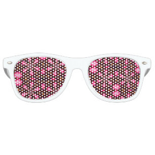 Lunettes De Fête Retro Étoiles roses chaudes Abstraites
