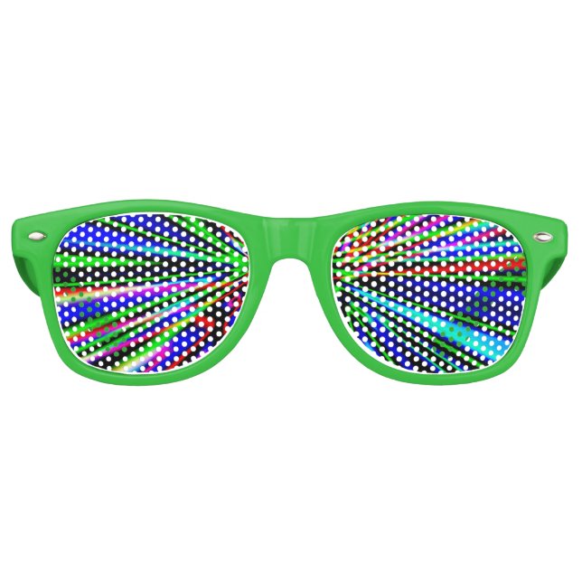 Lunettes De Fête Retro Explosion de néon (Devant)