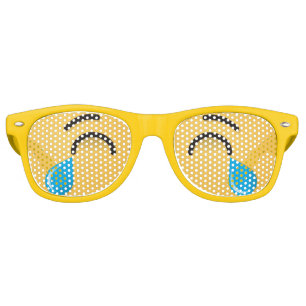 Lunettes De Fête Retro Face avec des larmes de joie
