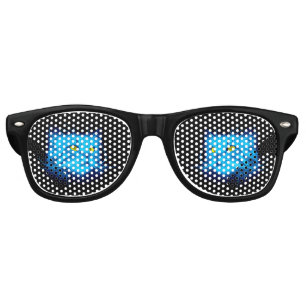 Lunettes De Fête Retro Face de chat bleu
