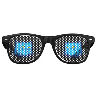 Lunettes De Fête Retro Face de chat bleu