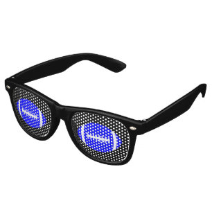 Lunettes De Fête Retro Fan de football bleu et noir ou Tailgate Sports
