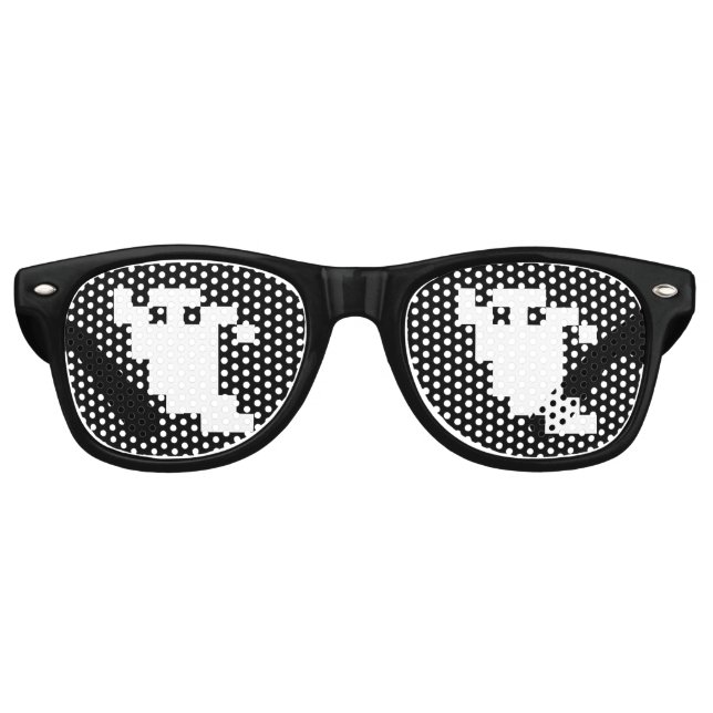 Lunettes De Fête Retro Fantôme à 8 bits pour pixels (Devant)