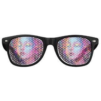 Lunettes De Fête Retro Femme Alien aux cheveux cosmiques