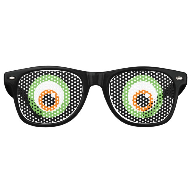 Lunettes De Fête Retro Fête des yeux du monstre noir (Devant)